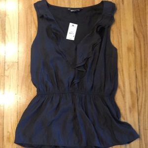 Dark gray blouse with tag on